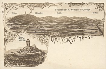 Sittendorf: Totalansicht vom Kyffh�user-Gebirge