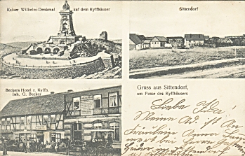 Sittendorf - 3-Bilder-Karte ca. 1910